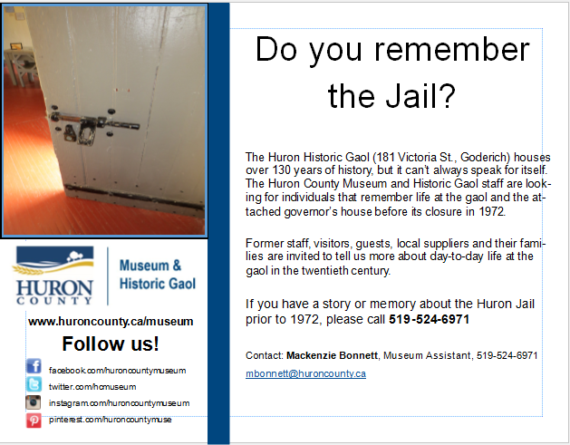 Unlocking Memories of the Huron Jail