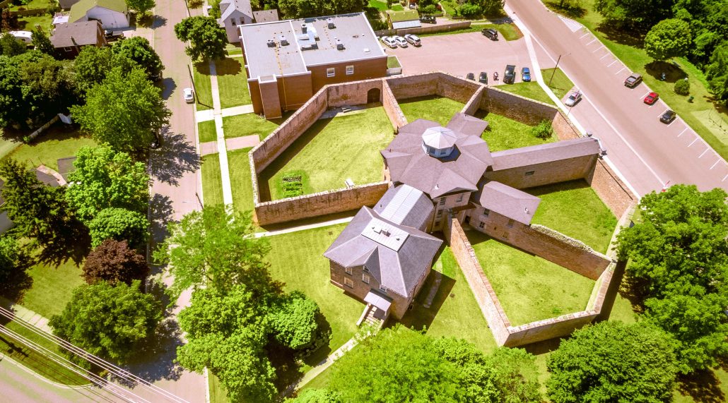 Aerial view of the Huron Historic Gaol