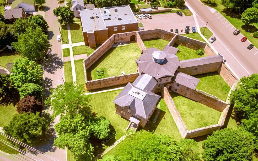 Aerial view of the Huron Historic Gaol