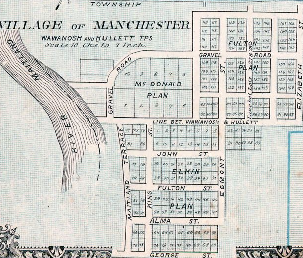 Map showing the Village of Manchester