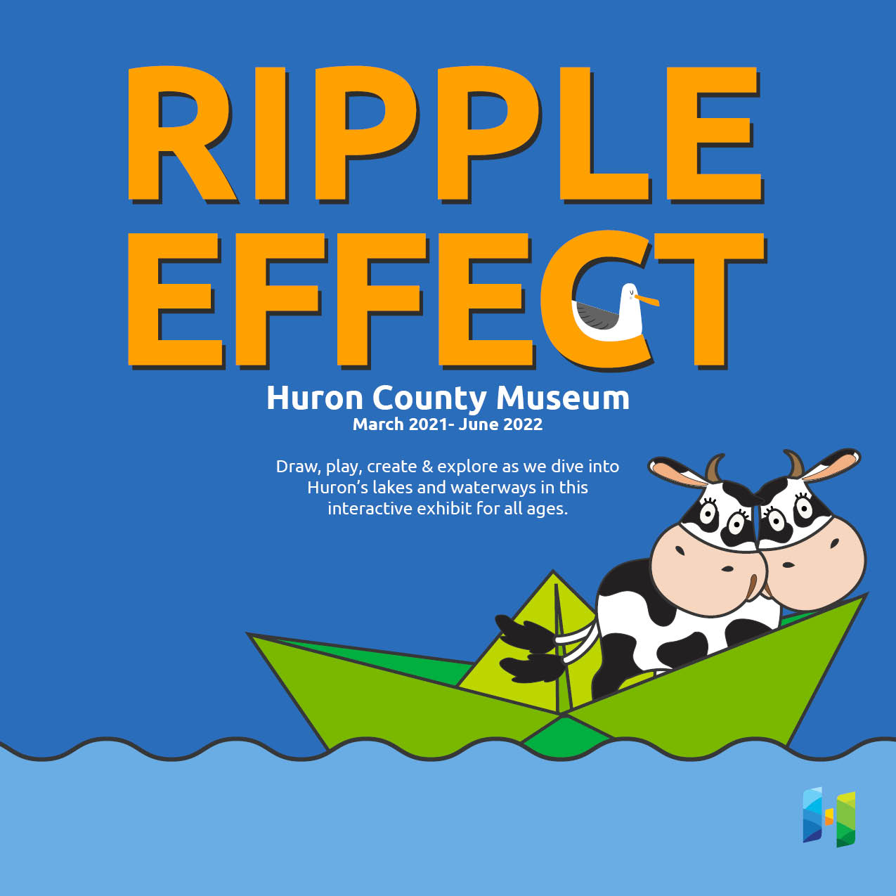 Ripple Effect graphic of two-headed calf in a boat