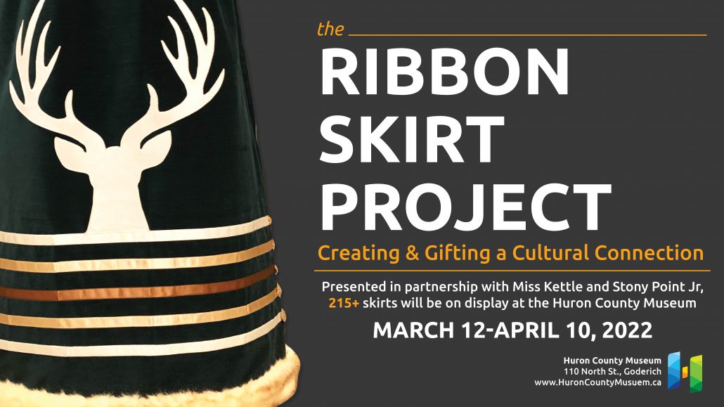 Image of Ribbon Skirt with text promoting project