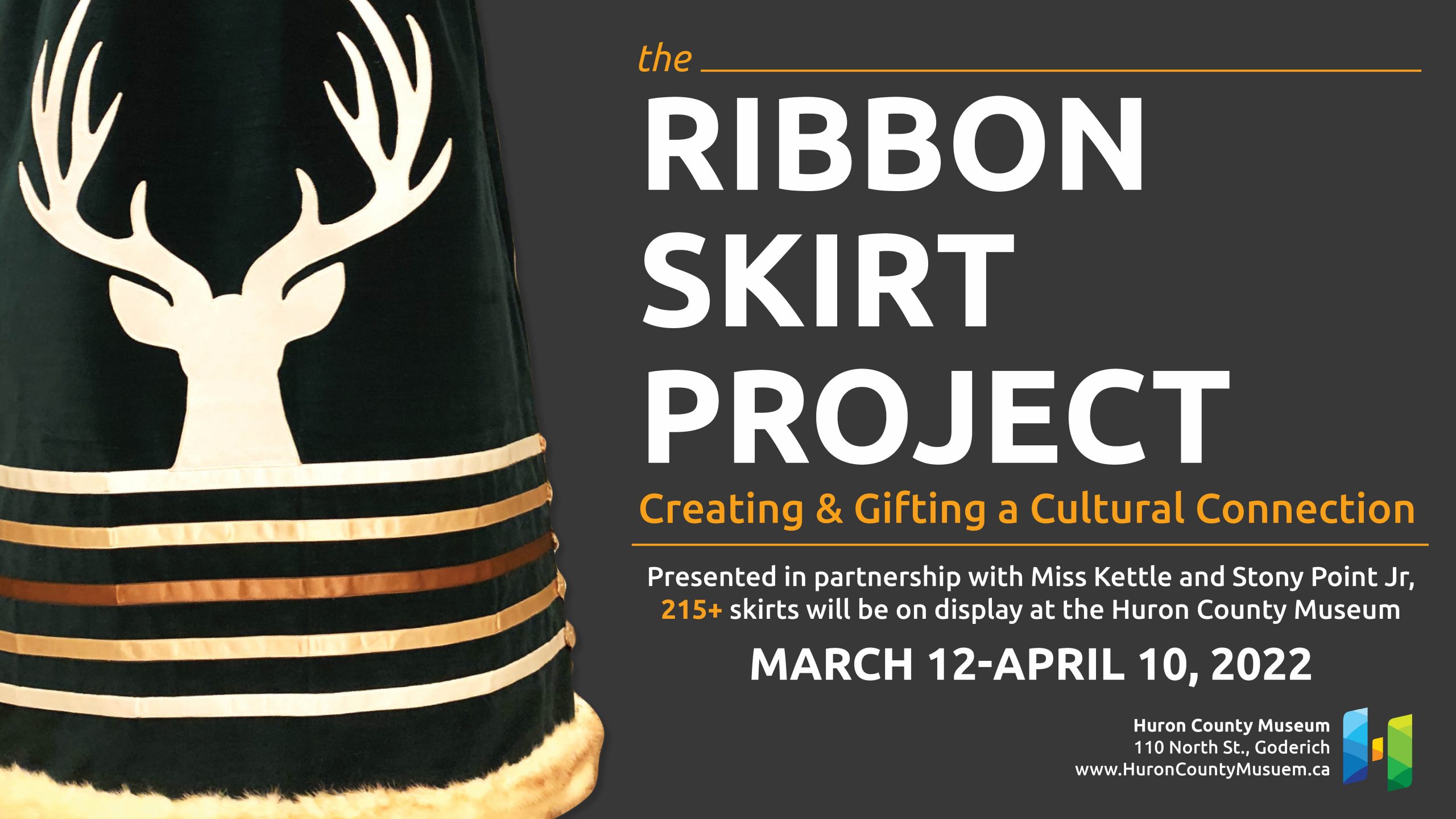 Image of Ribbon Skirt with text promoting project