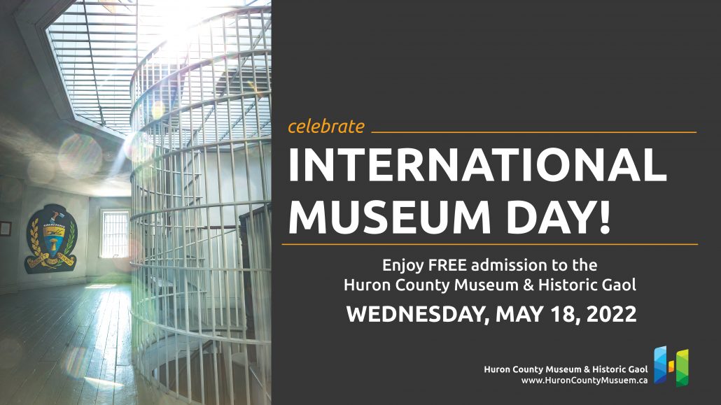 Photo of interior Gaol with text promoting International Museum Day