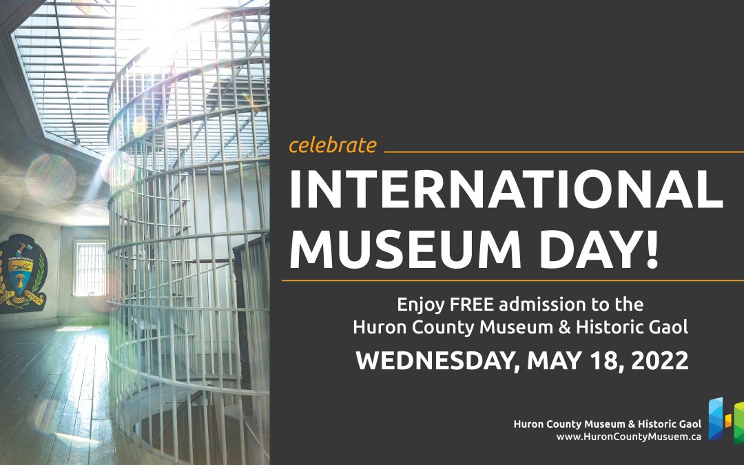 Photo of interior Gaol with text promoting International Museum Day