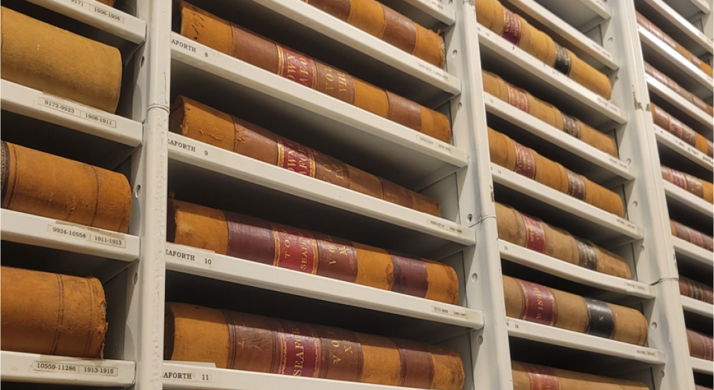 Photo of archival stacks