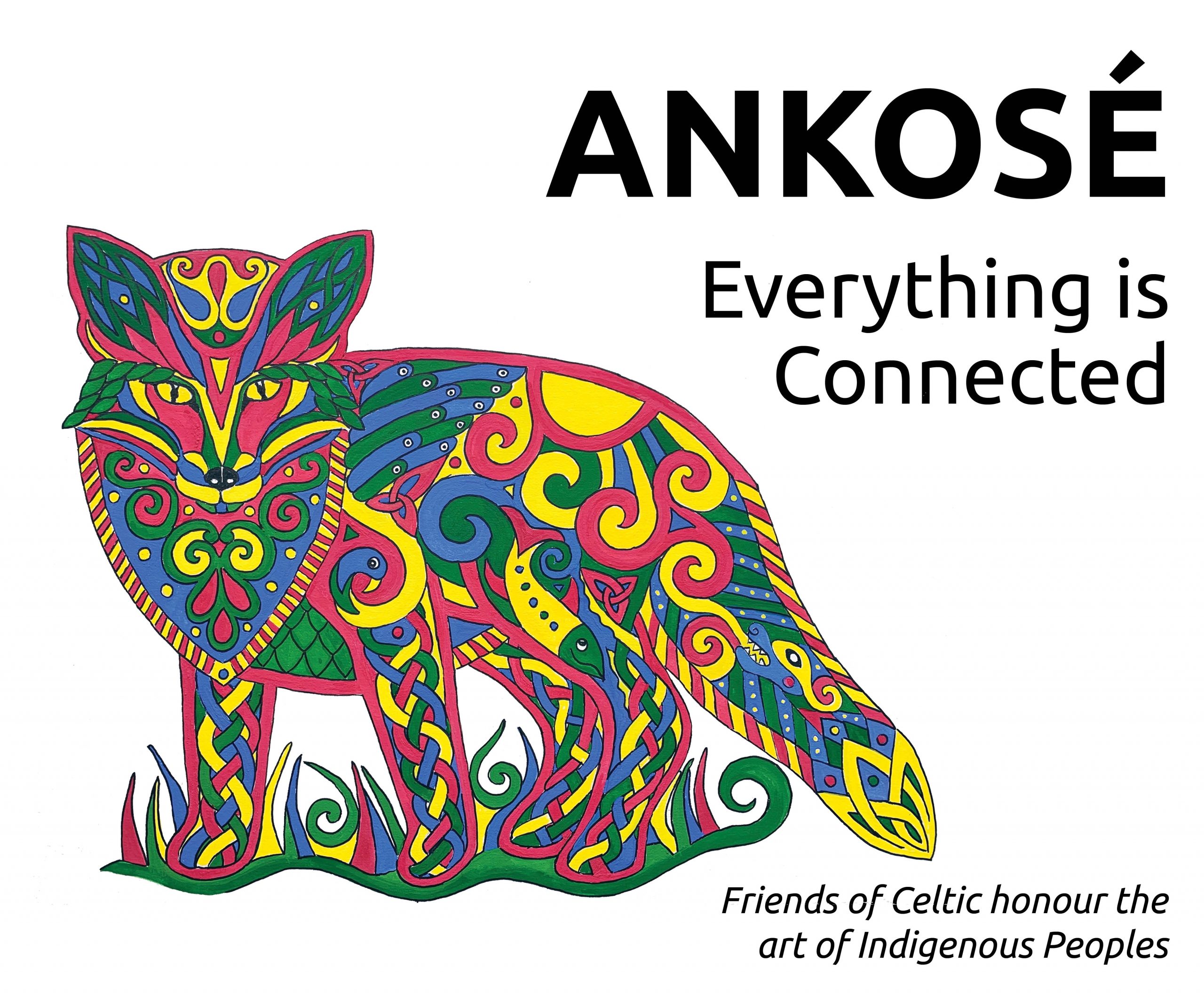 Illustration of Celtic Fox with text Ankose: Everything is Connected