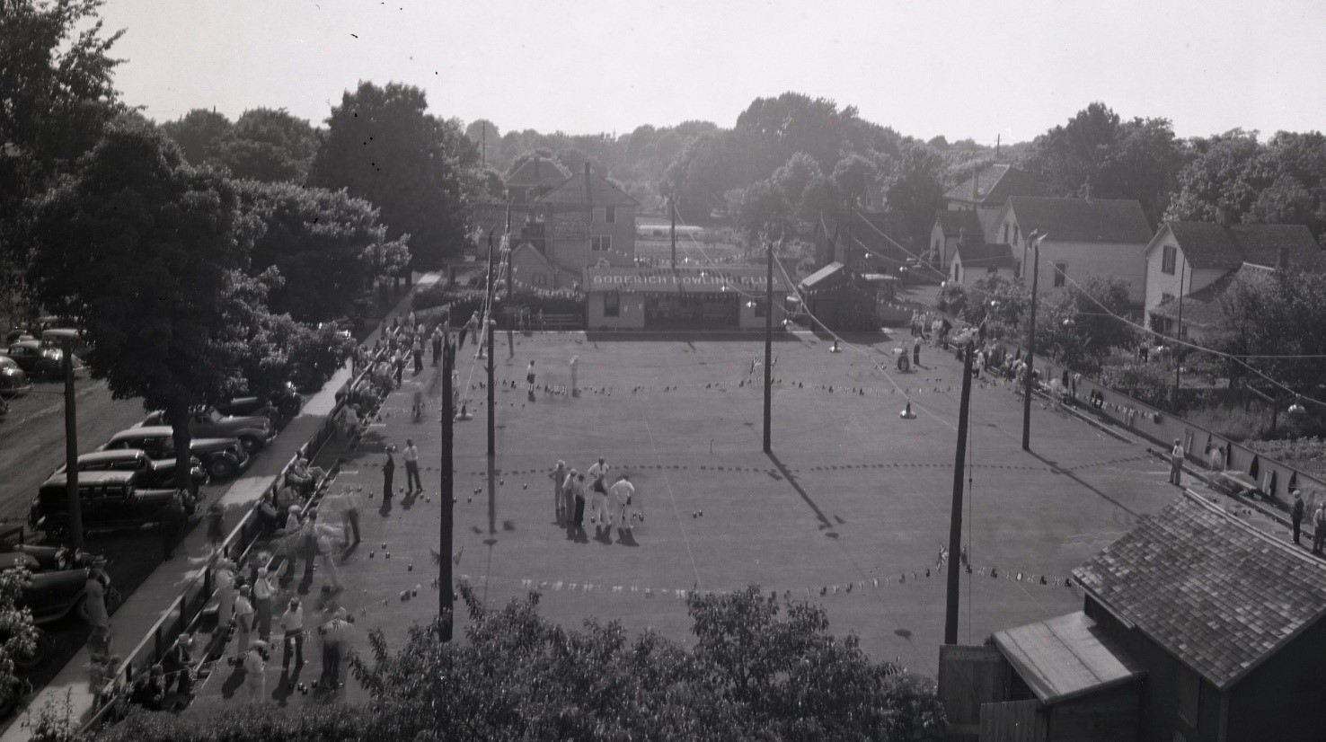 Historic image of the lawn bowling club in Goderich