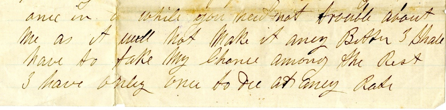 Picture1 Photo of a section of an historic letter written from the American Civil War