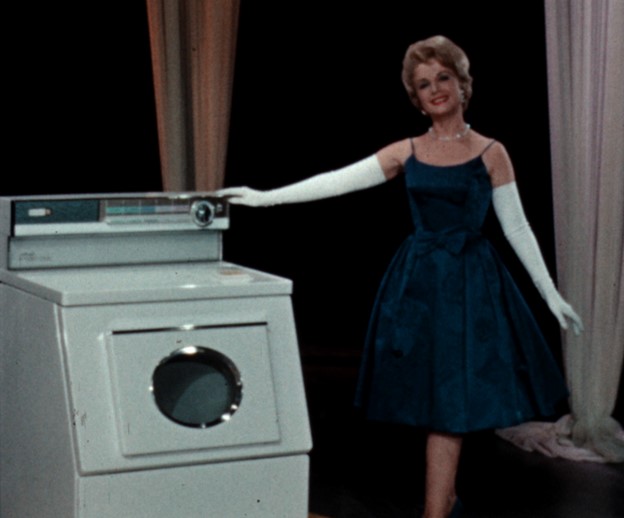 Still from a video advertising washing machines from the 1960s