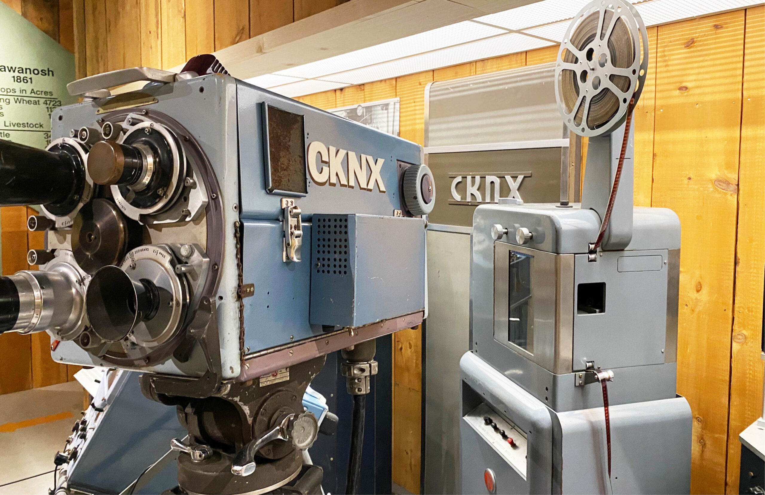 Image of CKNX camera equipment on display at the Museum