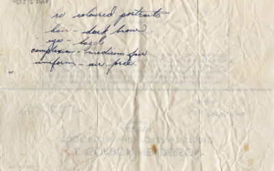 Back side of letter to F.W. Farrish from Henderson’s Bookstore